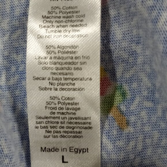 MTL NYC BLUE MULTI LOLLIPOP PRINT FUN T-SHIRT SHORT SLEEVE MEN SIZE L - Picture 2 of 5